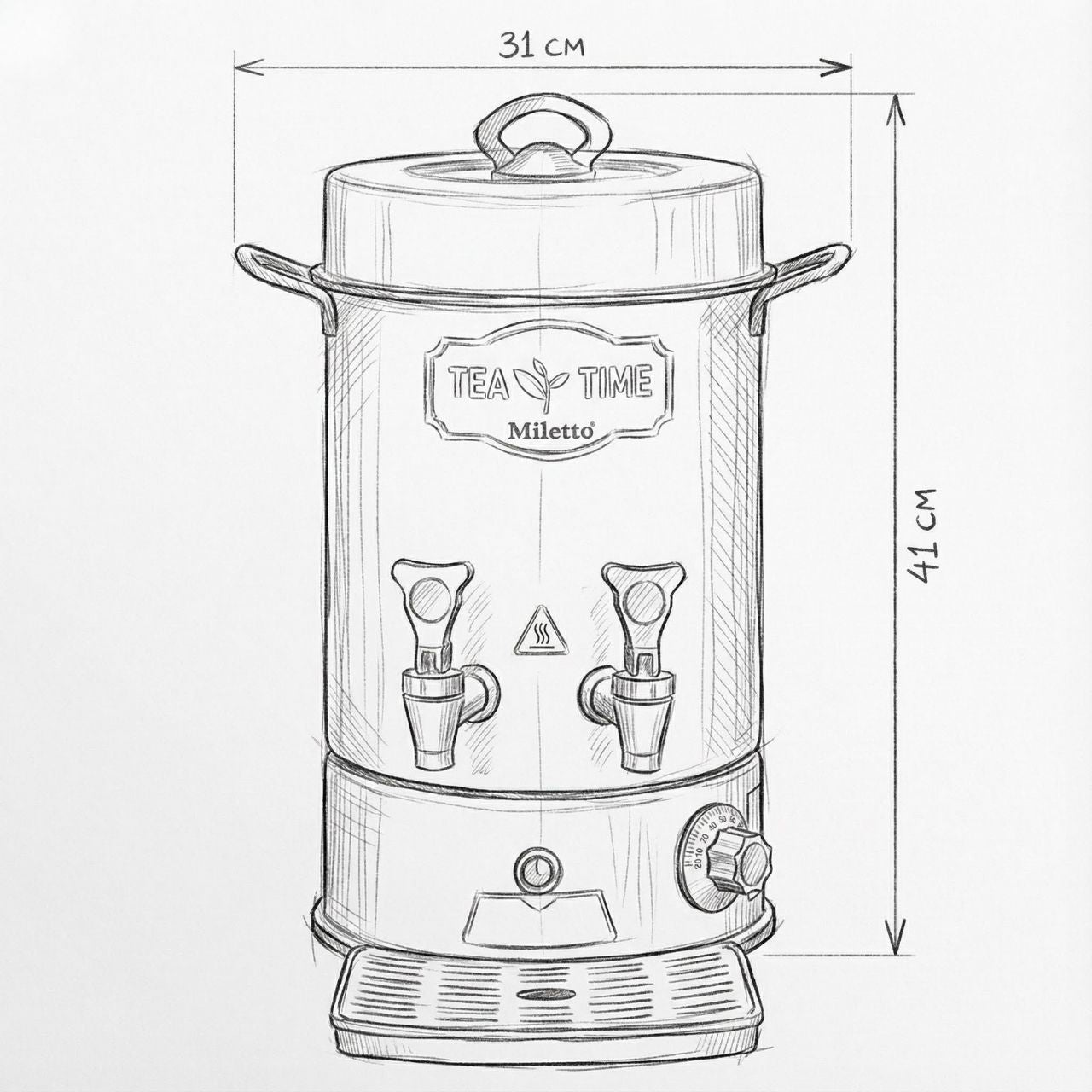 Miletto 80 Bardak Black Çay Makinesi 8,5 lt - MR22S