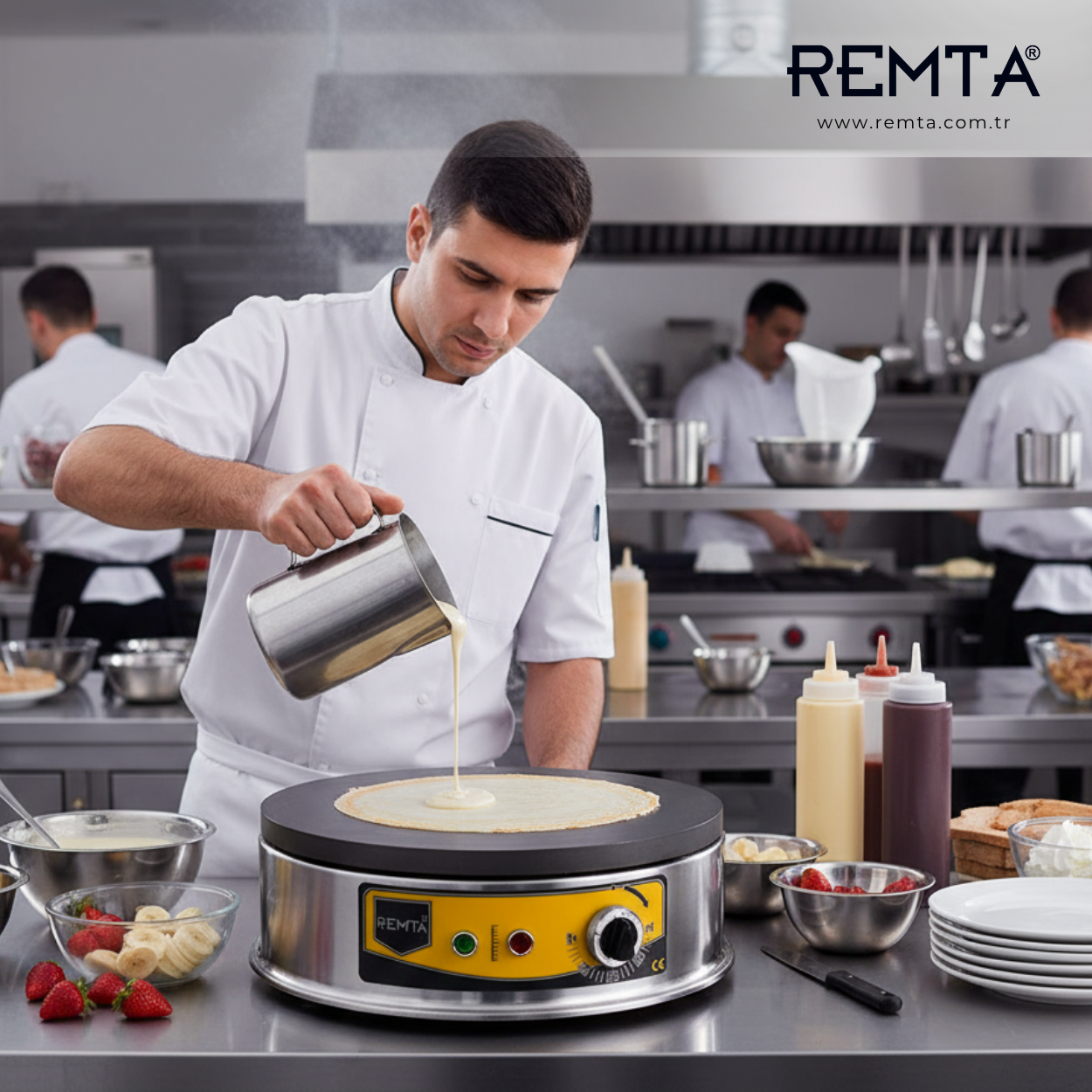 Remta Klasik Model Krep Pişirici Elektrikli 40 cm Çap