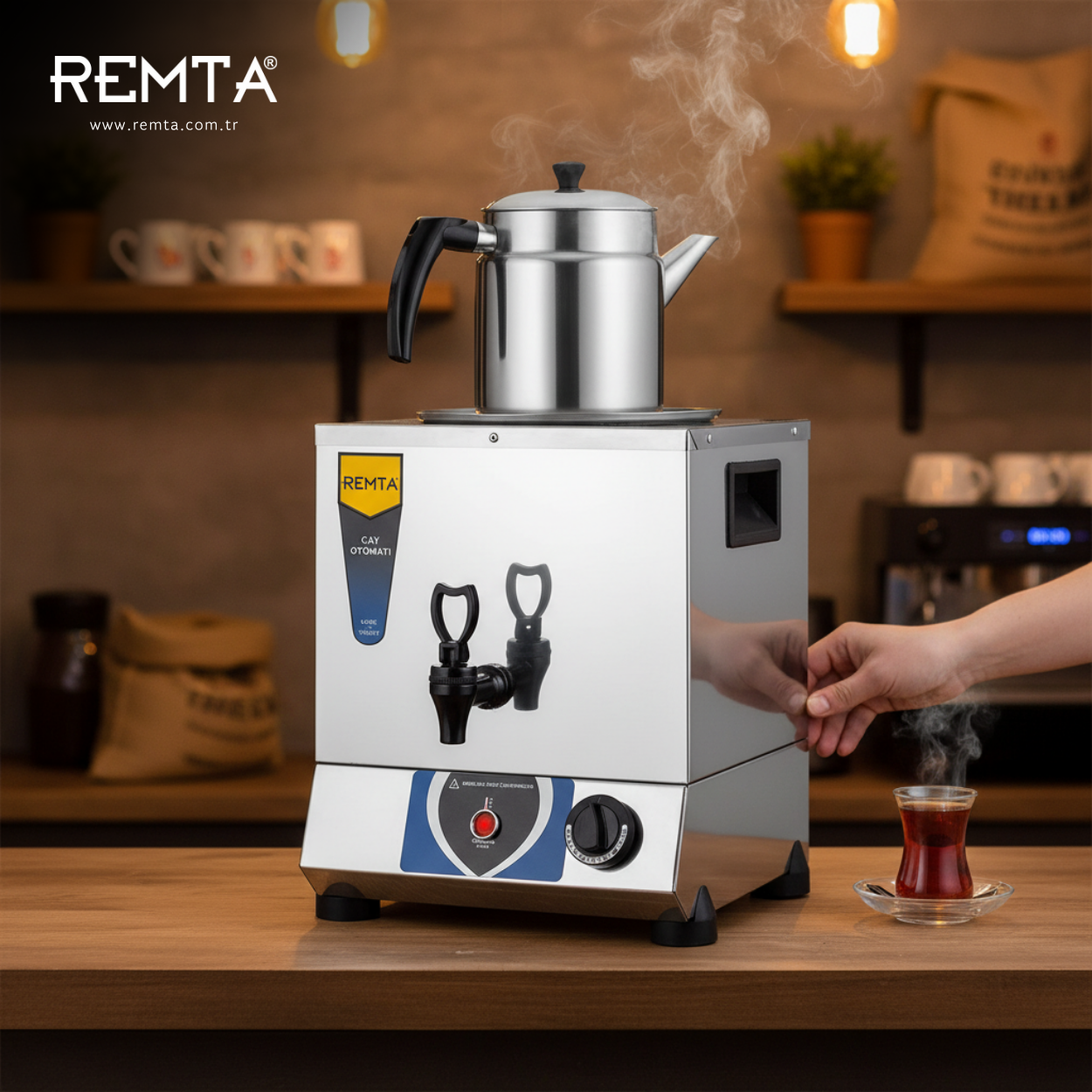 Remta 8 lt Tek Demlikli Elektrikli Kahveci Çay Ocağı - (Demlik Dahil)
