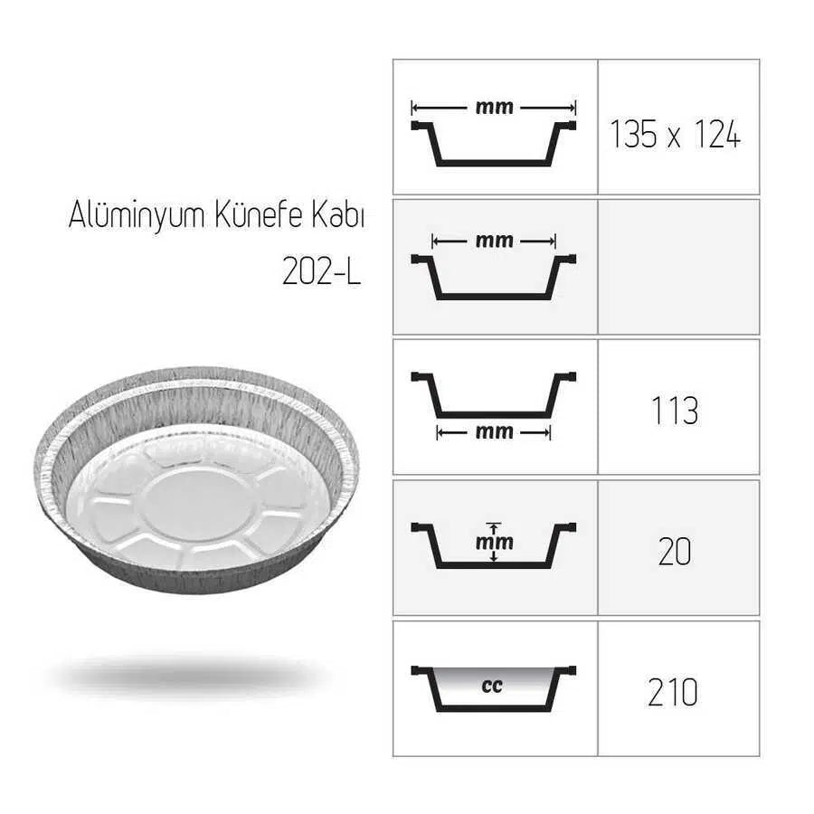 Alüminyum Künefe Kabı - 100 Adet