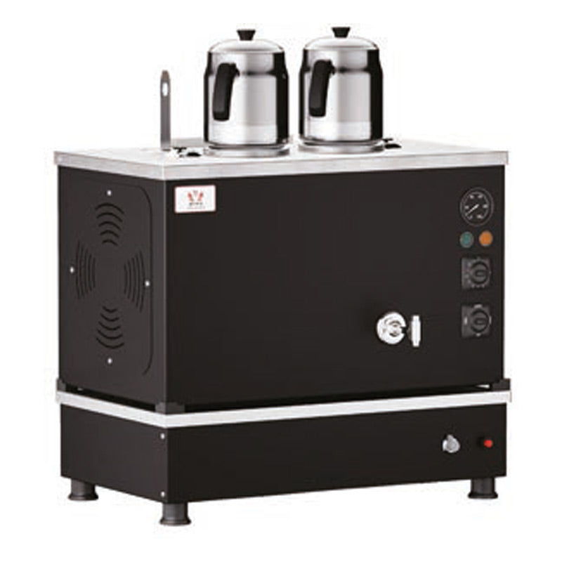 Anka Pro Kompakt Full Otomatik 2 Demlikli Çay Kazanı, 20 L, Elektrikli+Gazlı, Siyah