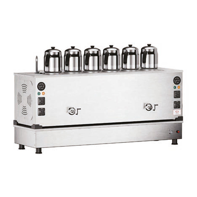 Anka Pro Kompakt Full Otomatik 6 Demlikli Çay Kazanı, 60 L, Elektrikli+Gazlı, Inox