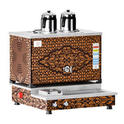 Anka Pro Plus Otomatik 2 Demlikli Çay Kazanı, 20 L, Elektrikli+Gazlı, Bakır