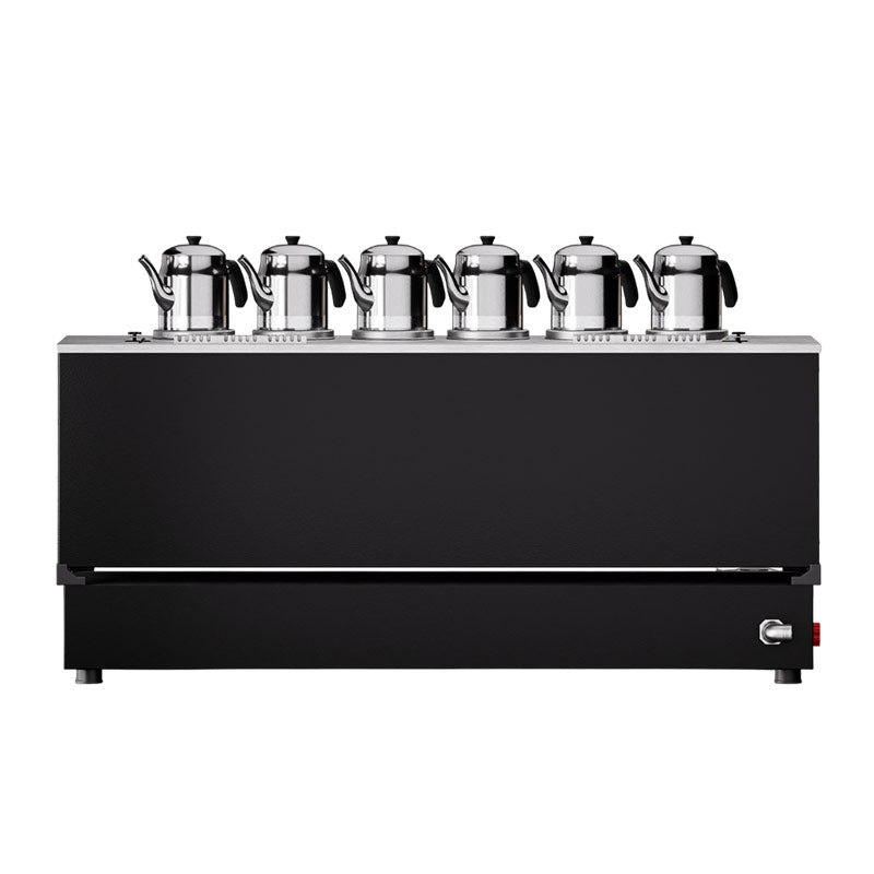 Anka Pro Plus Otomatik 6 Demlikli Çay Kazanı, 60 L, Elektrikli+Gazlı, Siyah
