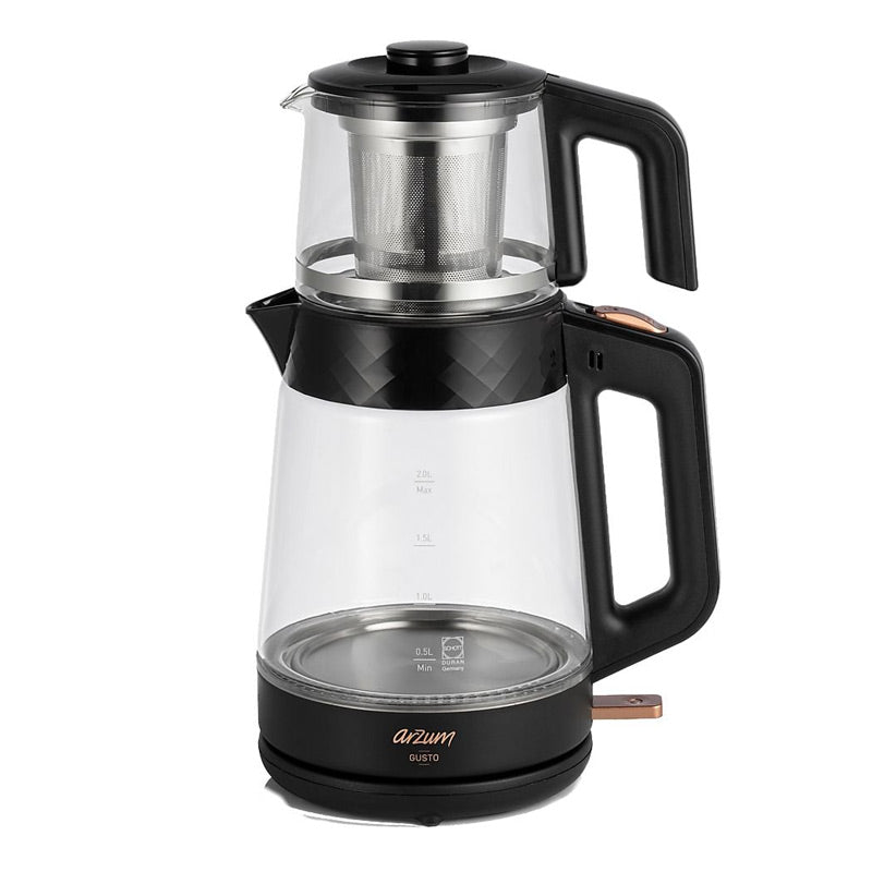 Arzum AR3101 Gusto Cam Çay Makinesi, Siyah