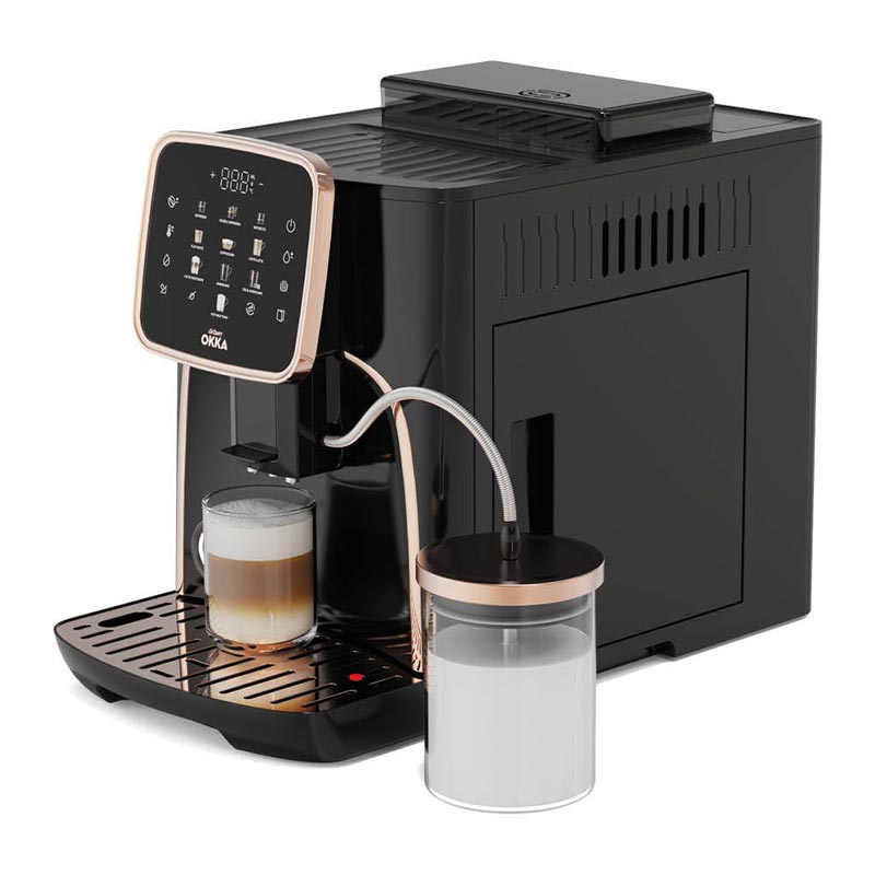 Arzum Okka Espresso Pro M Tam Otomatik Espresso Kahve Makinesi, Siyah Bakır