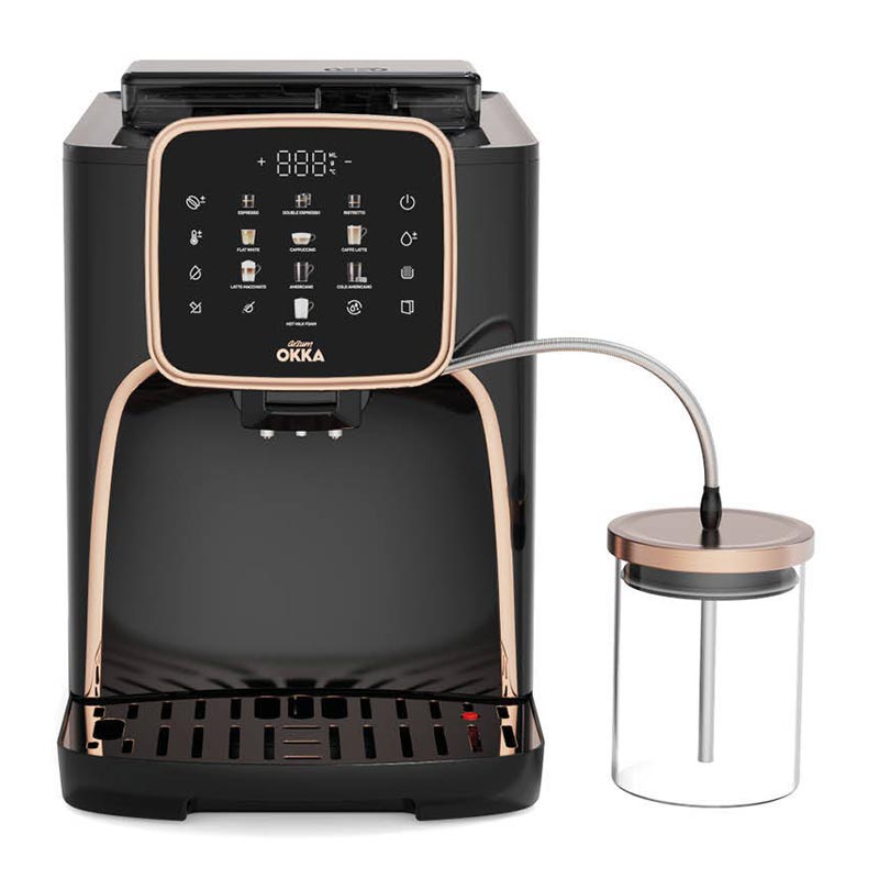 Arzum Okka Espresso Pro M Tam Otomatik Espresso Kahve Makinesi, Siyah Bakır