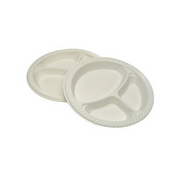 Asorty 3 Bölmeli Plastik Tabak 26 cm