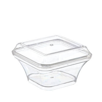 Asos Kapaklı Plastik Kare Tatlı Kabı 260 cc