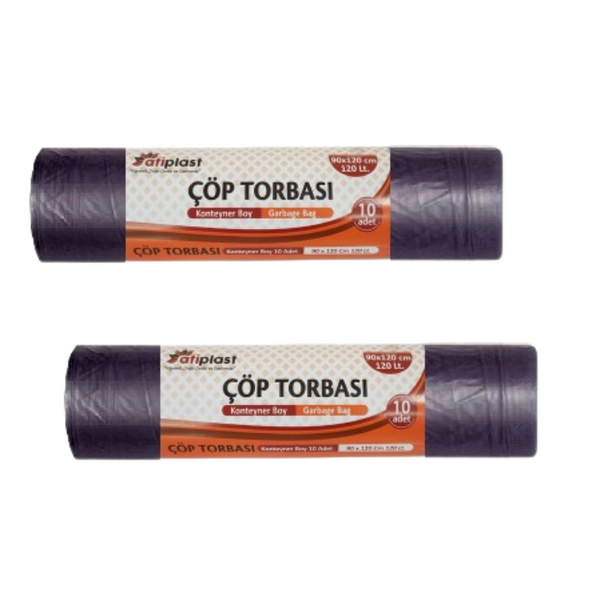 Atiplast Konteyner Boy Siyah Çöp Torbası 90x120 cm (1000gr)