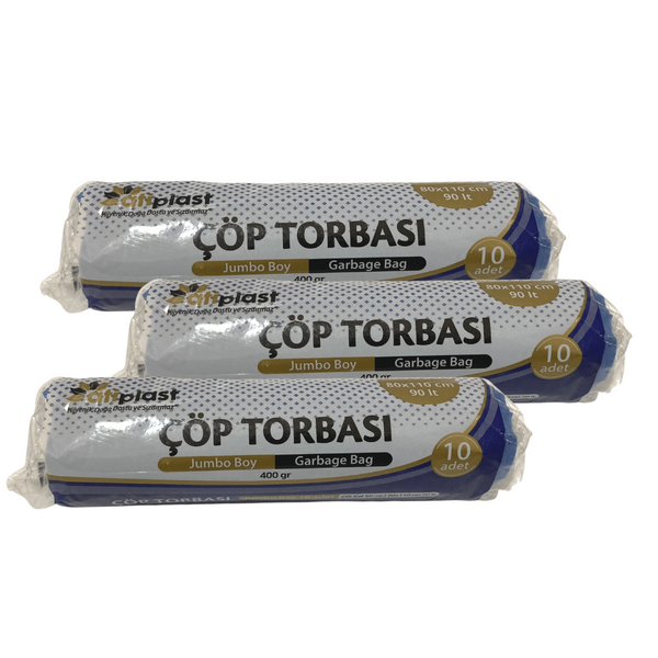 Atiplast Mavi Çöp Torbası Jumbo 80X110 cm (400 Gr)