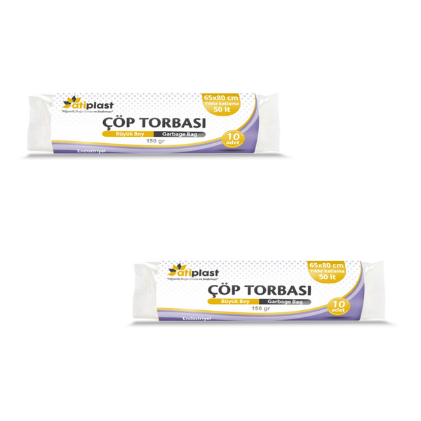 Atiplast Siyah Çöp Torbası 65x80 cm (150 gr)