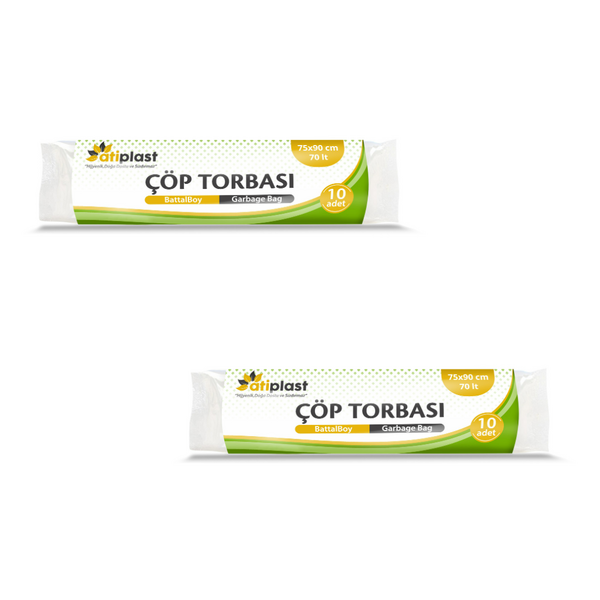 Atiplast Siyah Çöp Torbası 75x90 cm (300 gr)