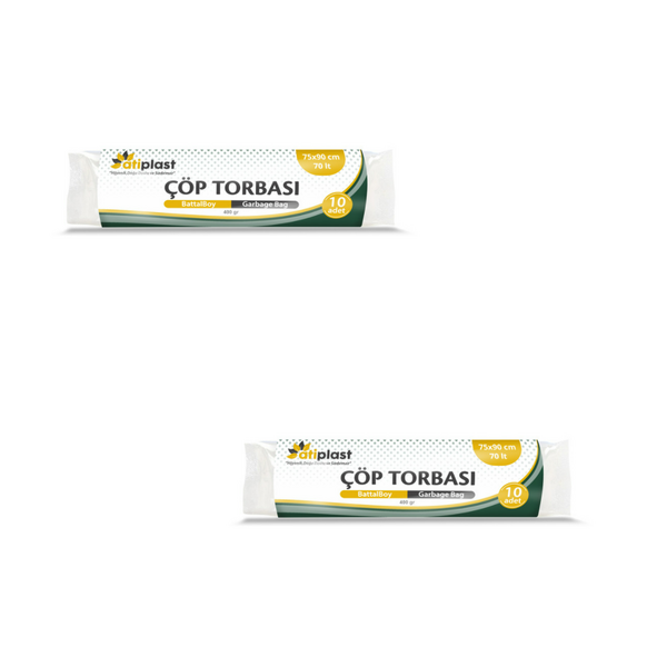 Atiplast Siyah Çöp Torbası 75x90 cm (400gr)