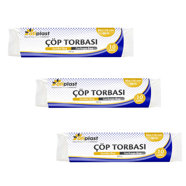 Atiplast Siyah Çöp Torbası Jumbo 80X110 cm (300 Gr)