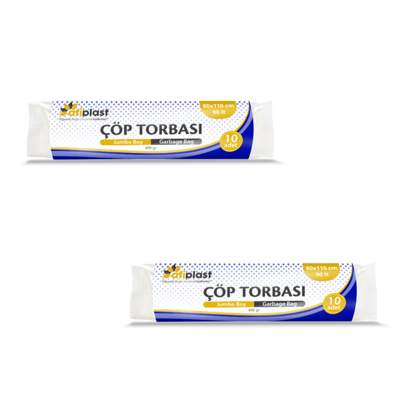 Atiplast Siyah Çöp Torbası Jumbo 80X110 cm (400 Gr)