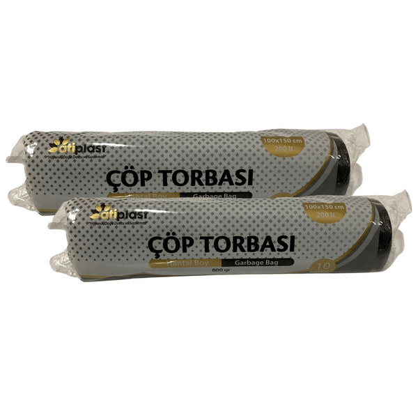 Atiplast Siyah Hantal Boy Çöp Torbası 100x150 cm (800gr)