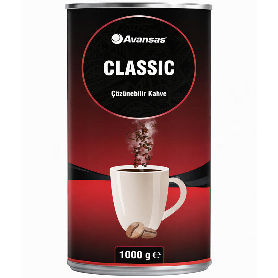 Avansas Classic Çözünebilir Kahve 1000 g Teneke Kutu