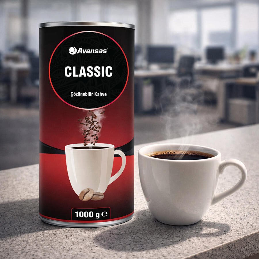 Avansas Classic Çözünebilir Kahve 1000 g Teneke Kutu