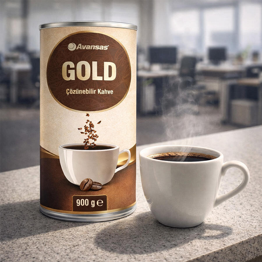 Avansas Gold Çözünebilir Kahve 900 g Teneke Kutu