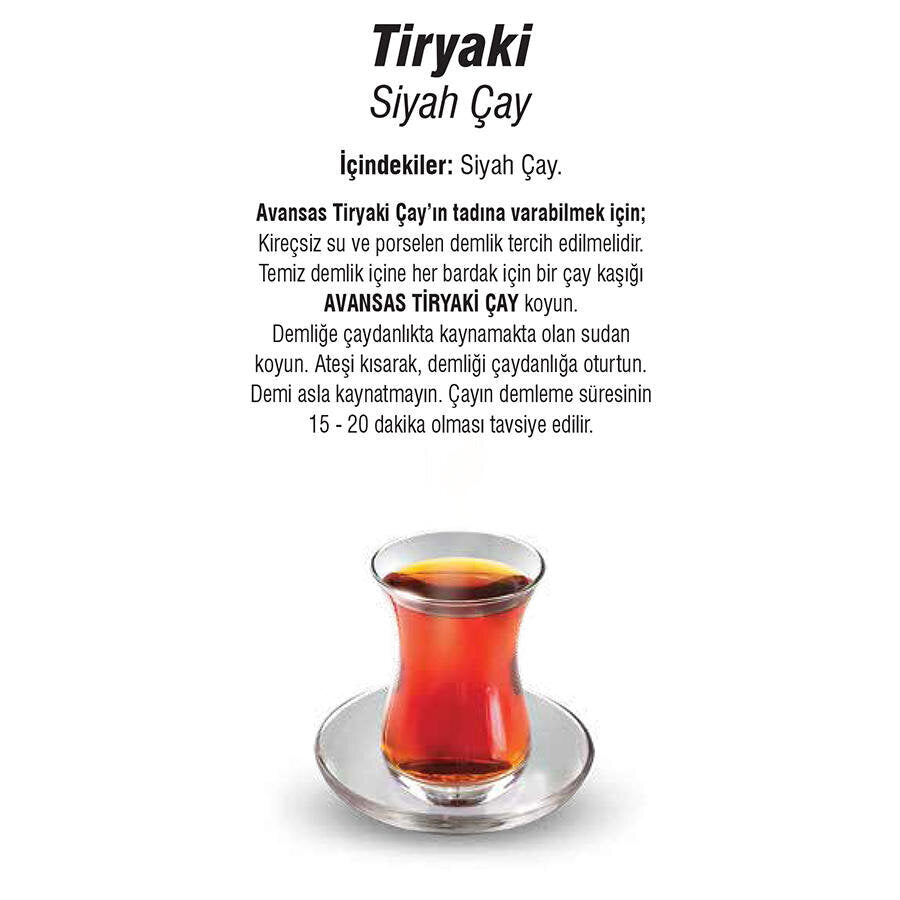 Avansas Tiryaki Siyah Çay 1000 g