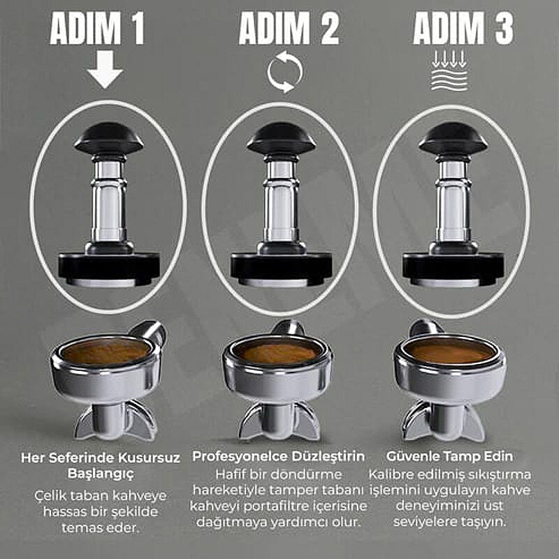 Aywens Kalibrasyonlu Tamper, 58 mm