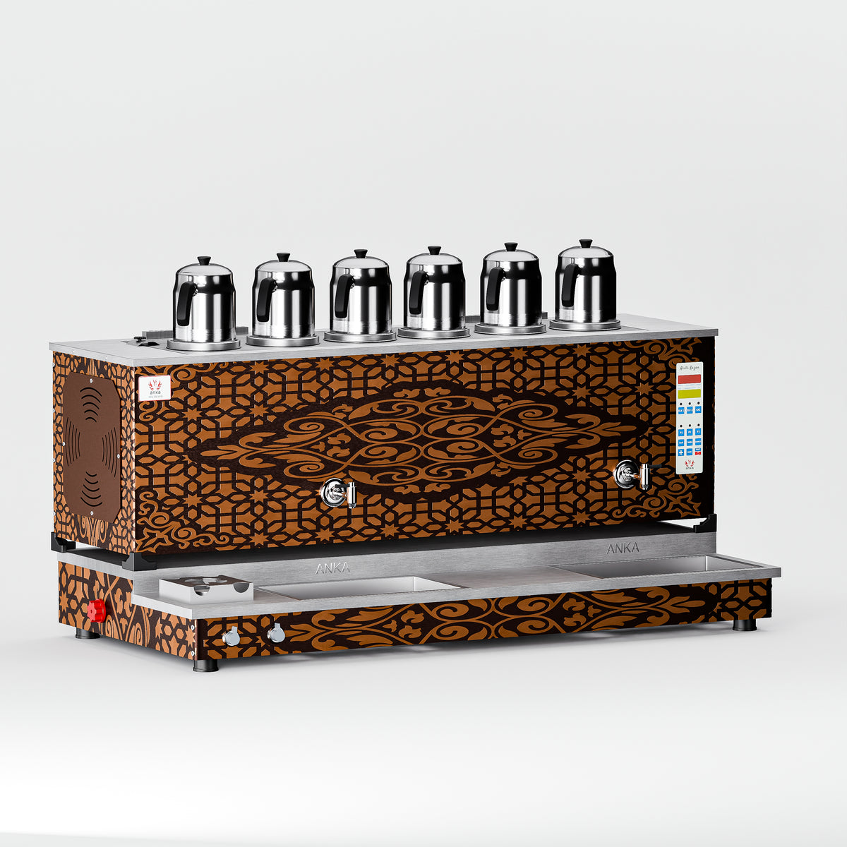 Bakır Pro Plus Hibrit Smart Çay Makinesi 60 LT 6 Demlik