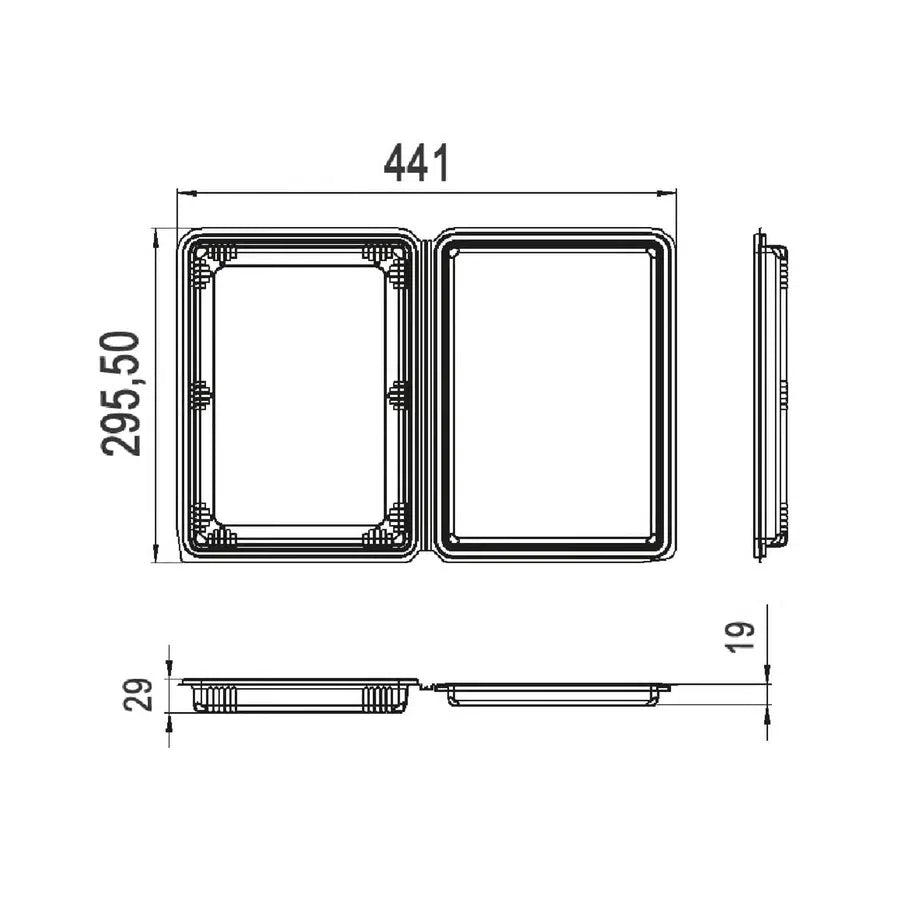 Baklava-Güllaç Kabı 1000 cc - 100 Adet