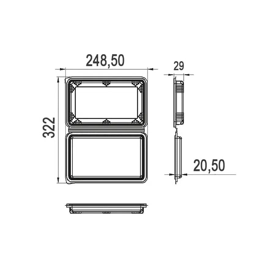 Baklava-Güllaç Kabı 500 cc - 100 Adet
