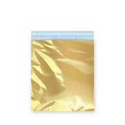 Bantlı Metalize Hediye Paketi Gold 17x25 cm - 100 Adet