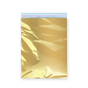 Bantlı Metalize Hediye Paketi Gold 30x35 cm - 100 Adet