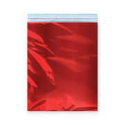 Bantlı Metalize Hediye Paketi Kırmızı 35x50 cm - 100 Adet