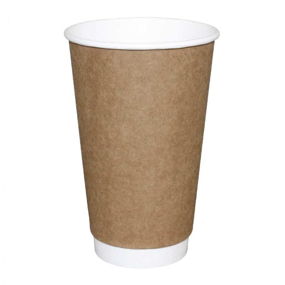 16oz Kraft Double Wall Karton Bardak