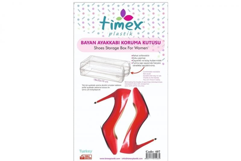 Plastik Kadın Ayakkabı Koruma Kutusu 1 Adet