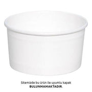 Beyaz Karton Yayvan Dondurma Kasesi 100cc