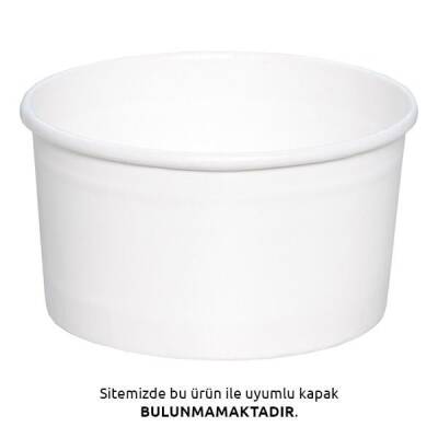 Beyaz Karton Yayvan Dondurma Kasesi 100cc