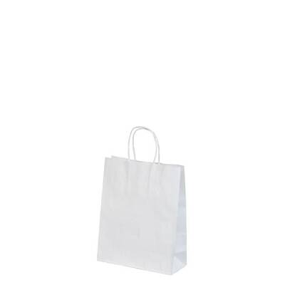 Beyaz Kraft Çanta Mini Boy 19x8x24 cm