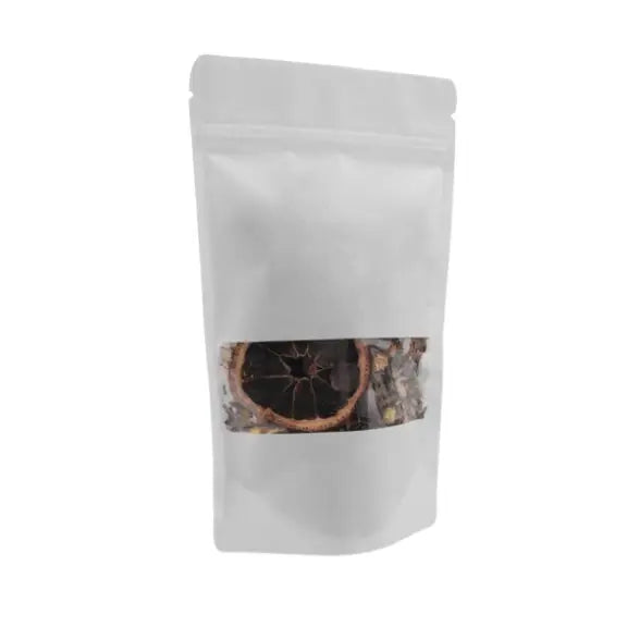 Beyaz Kraft Pencereli Kilitli Doypack, 18 x 29 + 9 CM