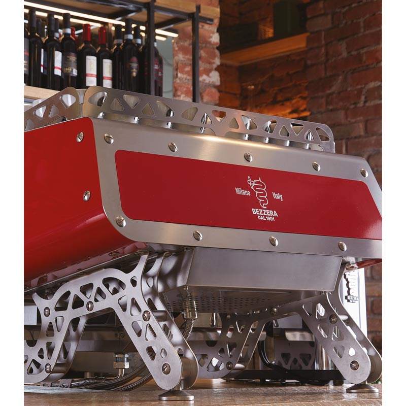 Bezzera Victoria Tall Cup Tam Otomatik Espresso Kahve Makinesi, 2 Gruplu, Kırmızı