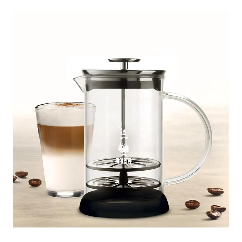 Bialetti Cam Süt ve Cappuccino Köpürtücü, 330 ml