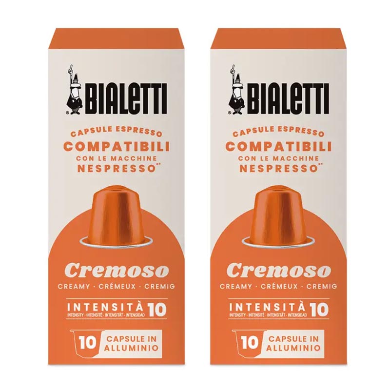 Bialetti Cremoso Nespresso Uyumlu Kapsül Kahve, 2x10 Adet