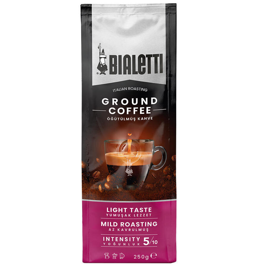 Bialetti Delicato Öğütülmüş Filtre Kahve 250 g x 4 Paket + Porselen Take Away Mug Kapaklı Hediye
