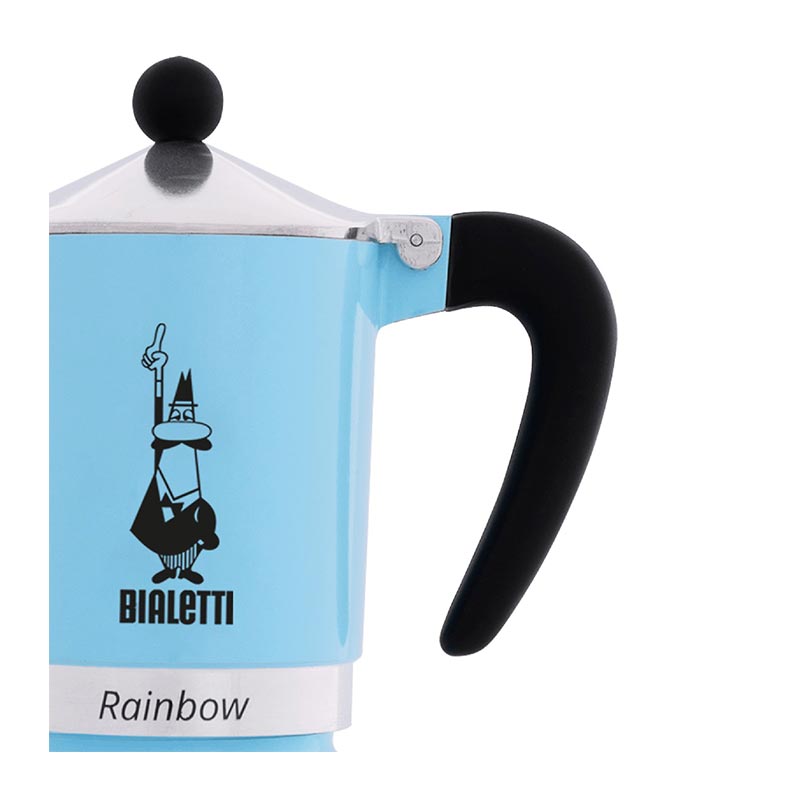 Bialetti Rainbow Moka Pot, 3 Cup, Mavi