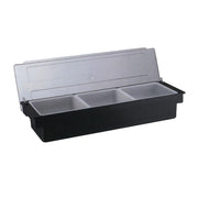 Biradlı BRD-H10311 Kapaklı Polikarbon Bar Konteyner, 3'lü, 50x16x9 cm, Siyah