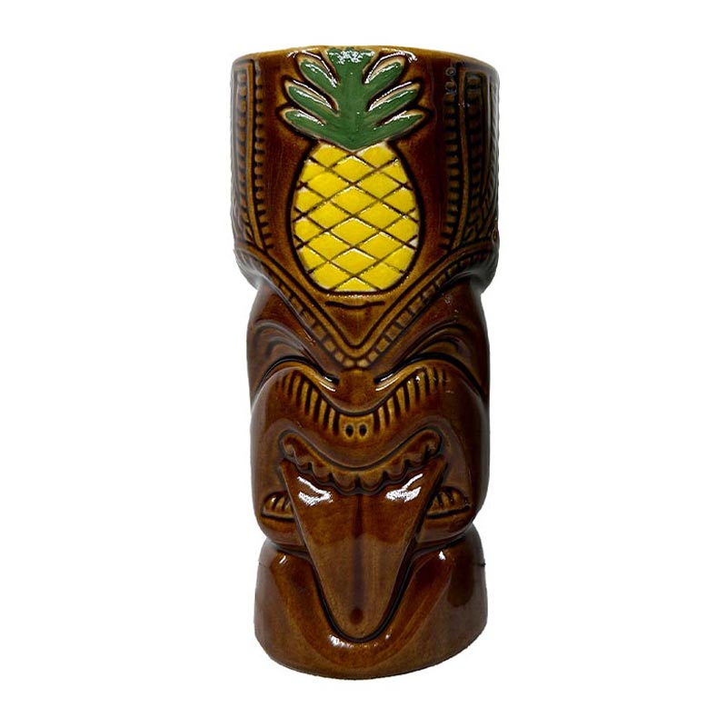 Biradlı GRV-20231 Seramik Tiki Kokteyl Bardağı, 8x18cm, 550 cc