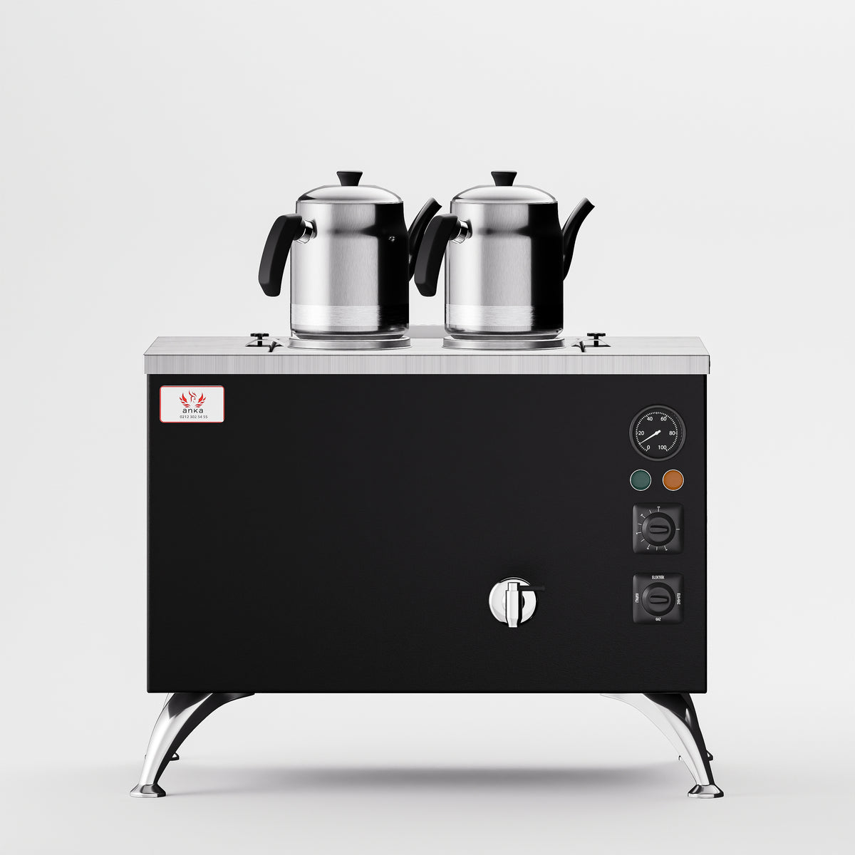 Black Pro Compact Elektrikli Çay Makinesi 20 LT 2 Demlik ön görünüm