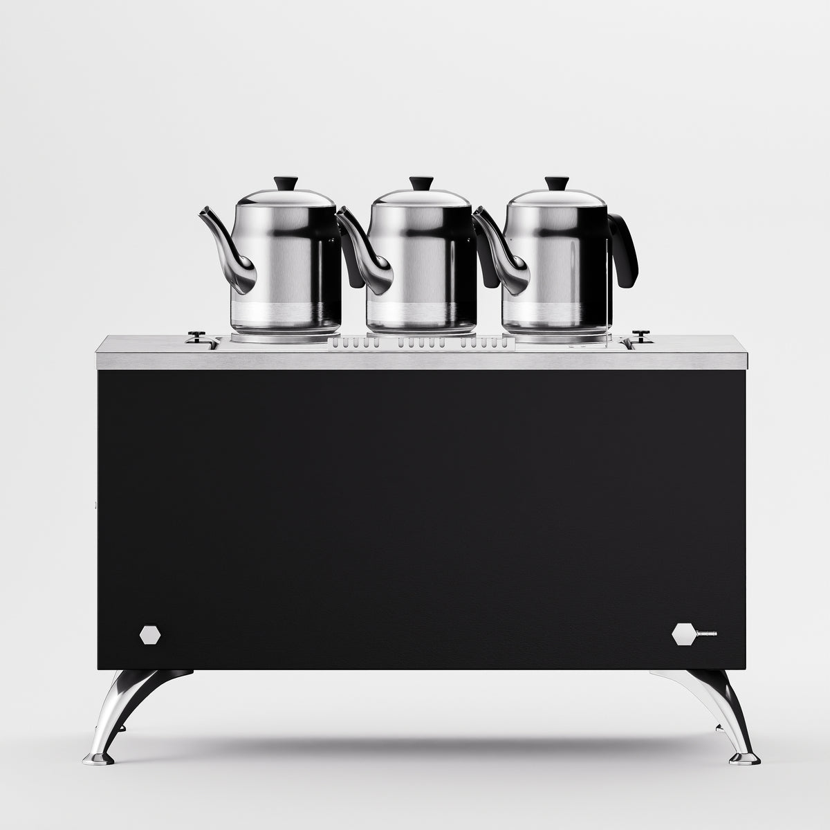 Black Pro Compact Elektrikli Çay Makinesi 30 LT 3 Demlik arka görünüm
