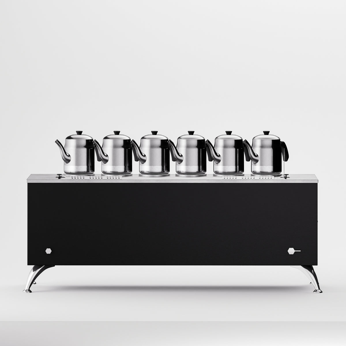 Black Pro Compact Elektrikli Çay Makinesi 60 LT 6 Demlik arka görünüm