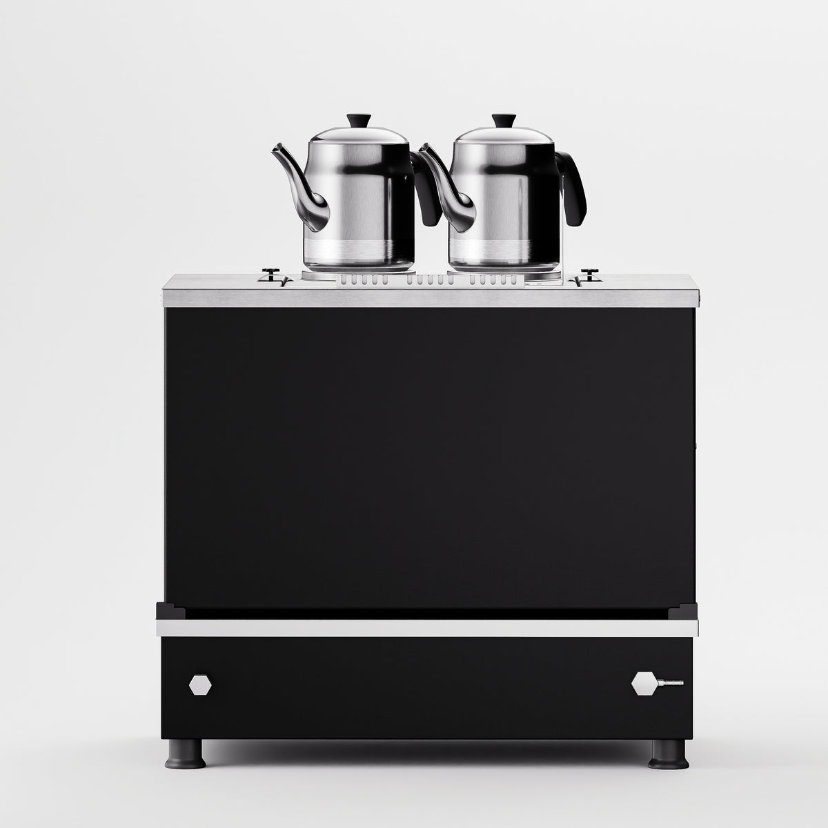 Black Pro Compact Hibrit Çay Makinesi 20 LT 2 Demlik arka görünüm