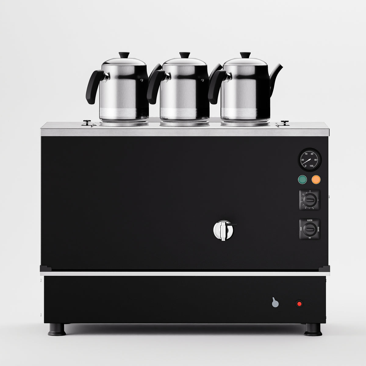 Black Pro Compact Hibrit Çay Makinesi 30 LT 3 Demlik ön görünüm
